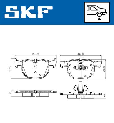 Brake Pad Set, disc brake SKF VKBP 90372