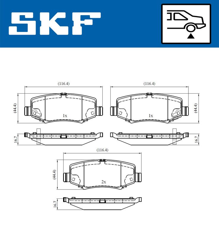 SKF VKBP 90374 A Brake Pad Set, disc brake