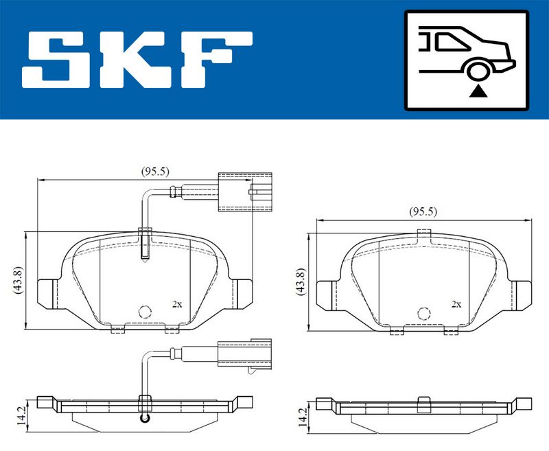 SKF VKBP 90391 E Brake Pad Set, disc brake