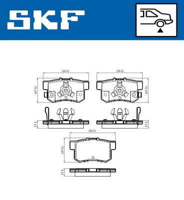 Brake Pad Set, disc brake SKF VKBP 90397 A