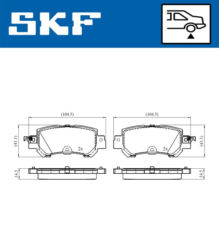 SKF VKBP 90418 A Brake Pad Set, disc brake