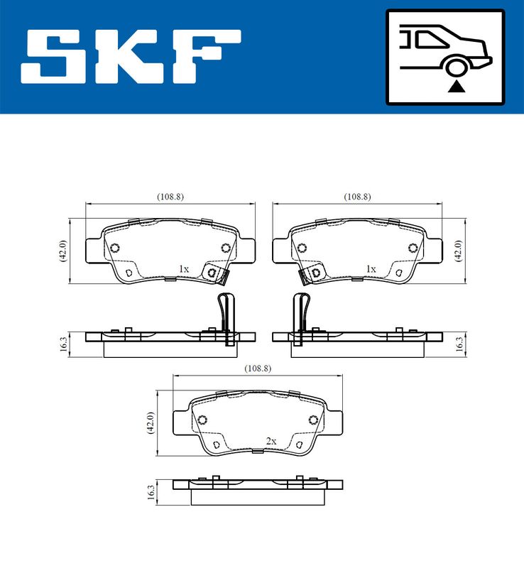 SKF VKBP 90439 A Brake Pad Set, disc brake