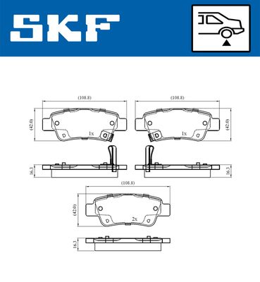 Brake Pad Set, disc brake SKF VKBP 90439 A
