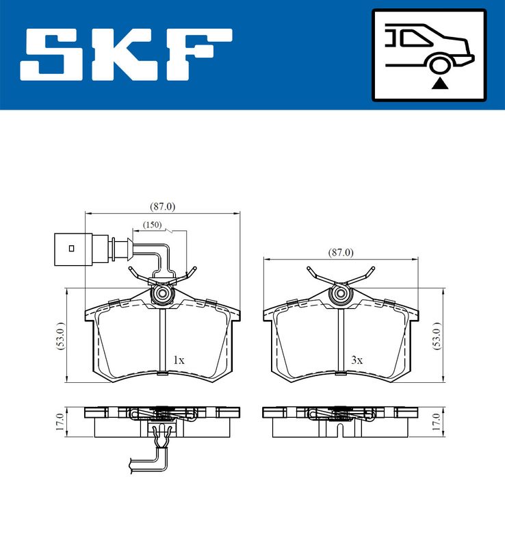 SKF VKBP 90452 E Brake Pad Set, disc brake