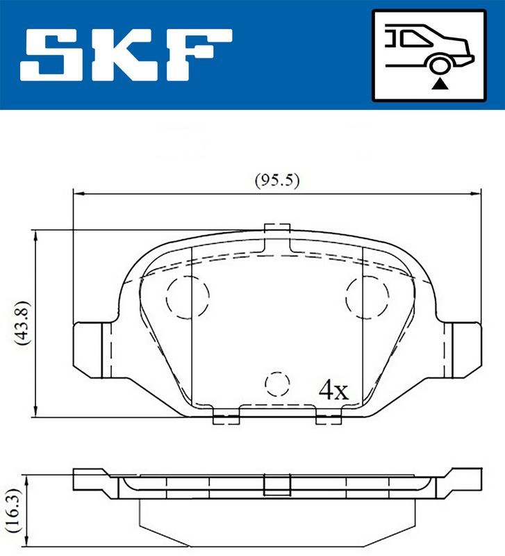 SKF VKBP 90472 Brake Pad Set, disc brake