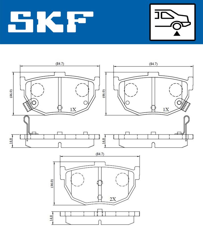 SKF VKBP 90483 A Brake Pad Set, disc brake