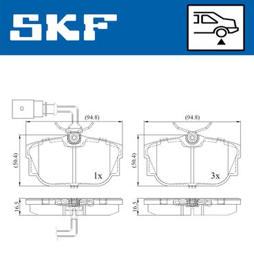 Brake Pad Set, disc brake SKF VKBP 90493 E