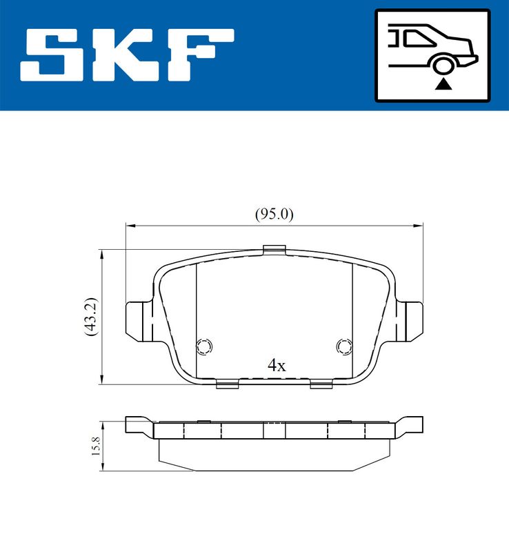 SKF VKBP 90498 Brake Pad Set, disc brake