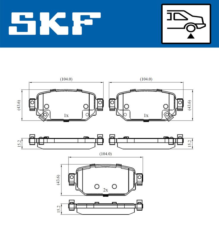 SKF VKBP 90499 A Brake Pad Set, disc brake