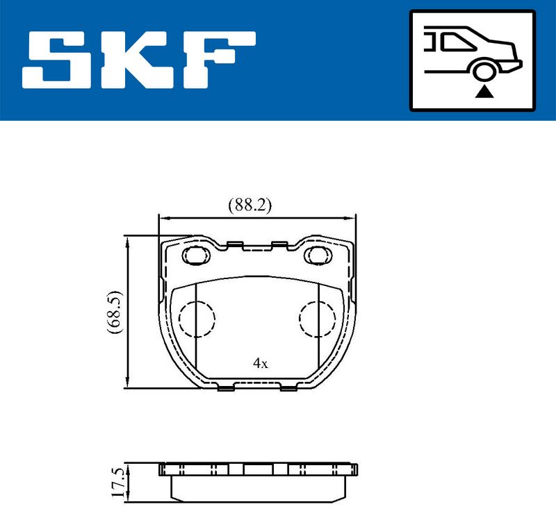 SKF VKBP 90514 Brake Pad Set, disc brake