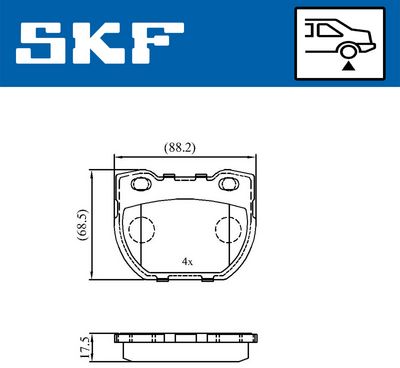 Brake Pad Set, disc brake SKF VKBP 90514