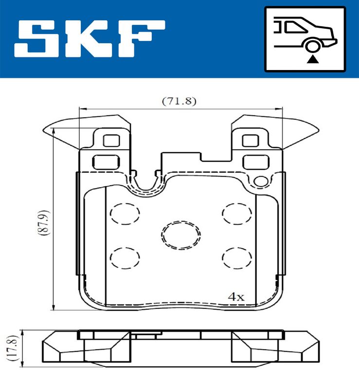 SKF VKBP 90554 Brake Pad Set, disc brake