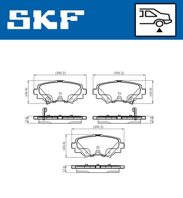 Brake Pad Set, disc brake SKF VKBP 90581 A