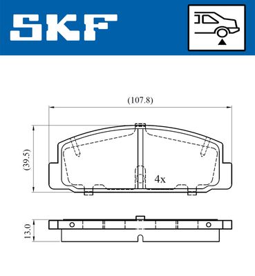 Brake Pad Set, disc brake SKF VKBP 90587