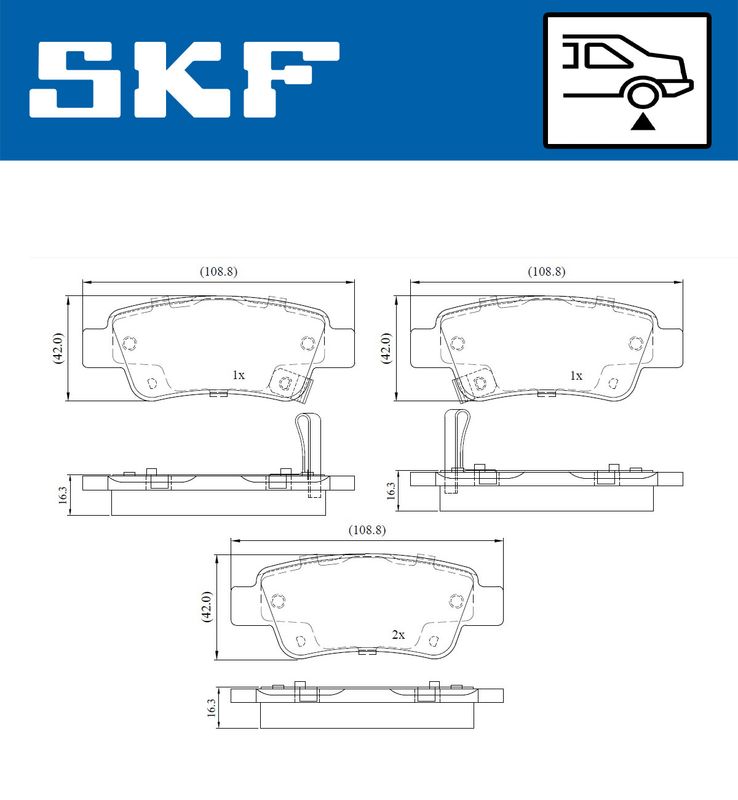 SKF VKBP 90623 A Brake Pad Set, disc brake