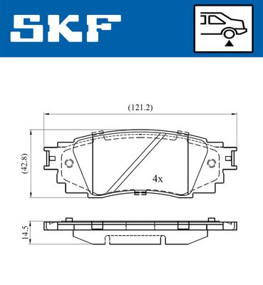 Brake Pad Set, disc brake SKF VKBP 90630