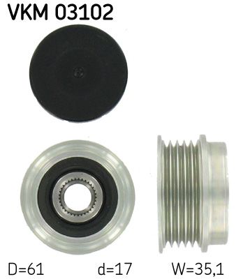 Alternator Freewheel Clutch SKF VKM 03102