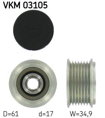 SKF VKM 03105 Alternator Freewheel Clutch