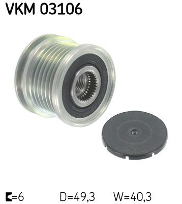 Alternator Freewheel Clutch SKF VKM 03106