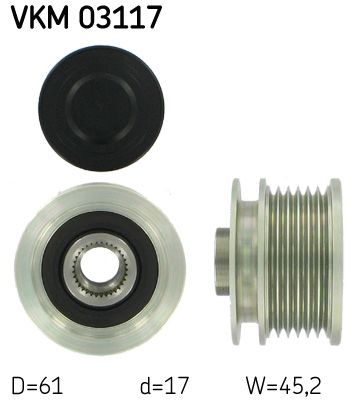 Alternator Freewheel Clutch SKF VKM 03117