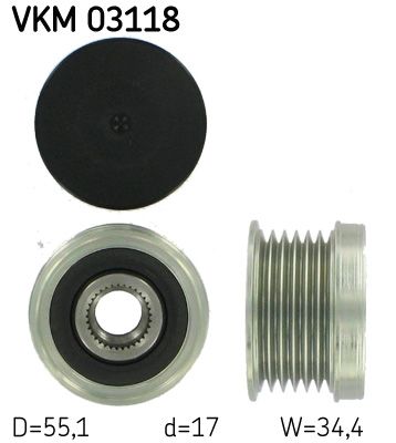 SKF VKM 03118 Alternator Freewheel Clutch