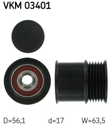 Alternator Freewheel Clutch SKF VKM 03401