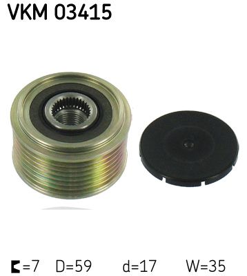 Alternator Freewheel Clutch SKF VKM 03415