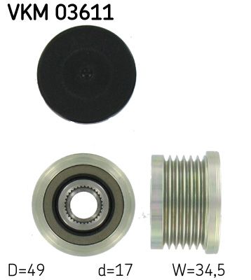 SKF VKM 03611 Alternator Freewheel Clutch