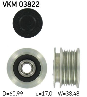 SKF VKM 03822 Alternator Freewheel Clutch