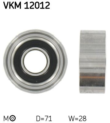 Tensioner Pulley, timing belt SKF VKM 12012
