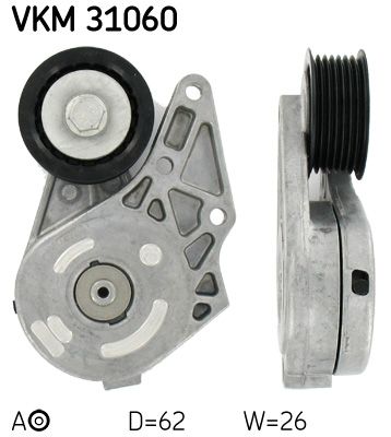 Tensioner Pulley, V-ribbed belt SKF VKM 31060