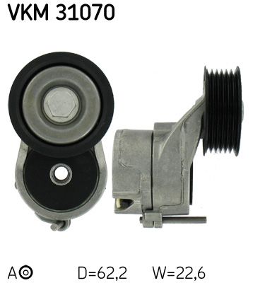 Tensioner Pulley, V-ribbed belt SKF VKM 31070