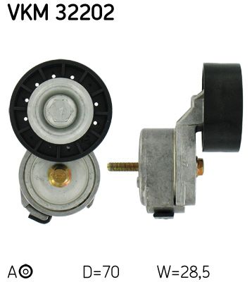 Tensioner Pulley, V-ribbed belt SKF VKM 32202