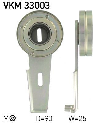 Tensioner Pulley, V-ribbed belt SKF VKM 33003