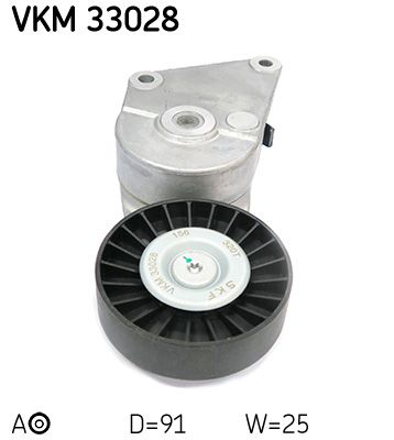 Tensioner Pulley, V-ribbed belt SKF VKM 33028
