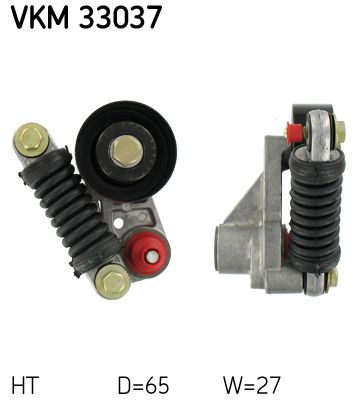 Tensioner Pulley, V-ribbed belt SKF VKM 33037