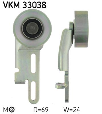 Tensioner Pulley, V-ribbed belt SKF VKM 33038