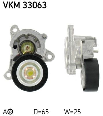 Tensioner Pulley, V-ribbed belt SKF VKM 33063