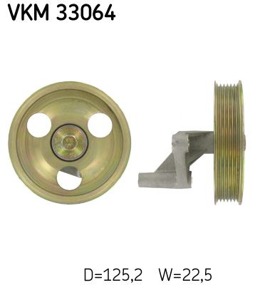 Deflection/Guide Pulley, V-ribbed belt SKF VKM 33064