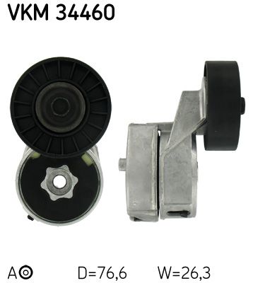 Tensioner Pulley, V-ribbed belt SKF VKM 34460