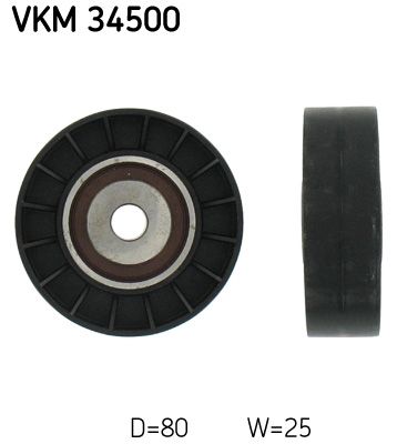 SKF VKM 34500 Deflection/Guide Pulley, V-ribbed belt