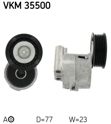 Tensioner Pulley, V-ribbed belt SKF VKM 35500