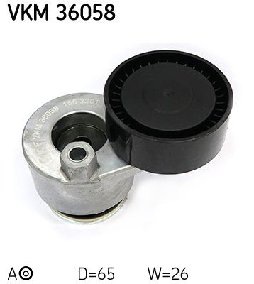 Tensioner Pulley, V-ribbed belt SKF VKM 36058