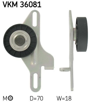 Tensioner Pulley, V-ribbed belt SKF VKM 36081