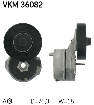 Tensioner Pulley, V-ribbed belt SKF VKM 36082
