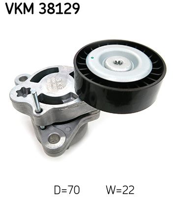 Tensioner Pulley, V-ribbed belt SKF VKM 38129