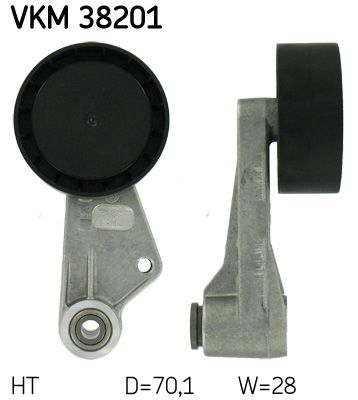 Tensioner Pulley, V-ribbed belt SKF VKM 38201