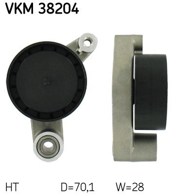 Tensioner Pulley, V-ribbed belt SKF VKM 38204