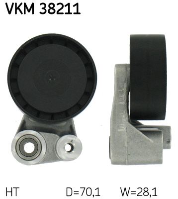 Tensioner Pulley, V-ribbed belt SKF VKM 38211