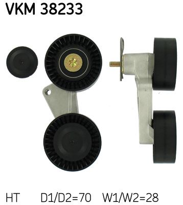 Tensioner Pulley, V-ribbed belt SKF VKM 38233